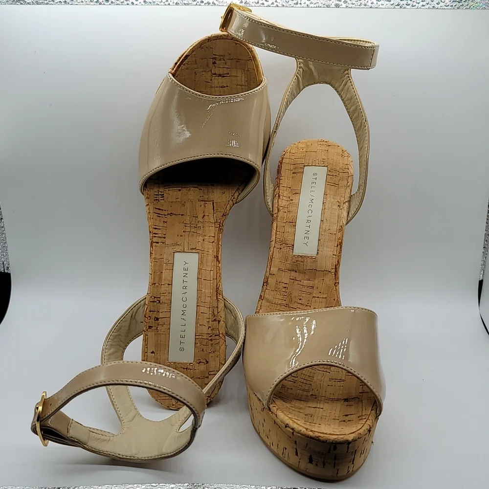 Stella McCartney patent leather/cork sandals Size 40 - Picture 4 of 12